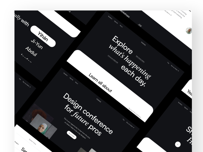 Minimalist Dark/Black - Website by Amer Nazir on Dribbble