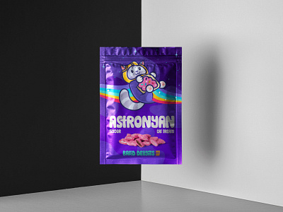 Astronyan astronaut brand branding cat cat food identity logo nyan cat packaging space treats