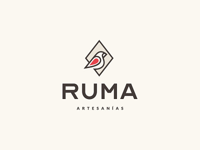 Ruma bird logo brand costa rica craftwork identity logo