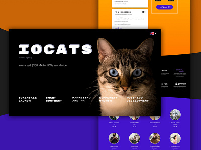 IOCats website branding cat company website ico web