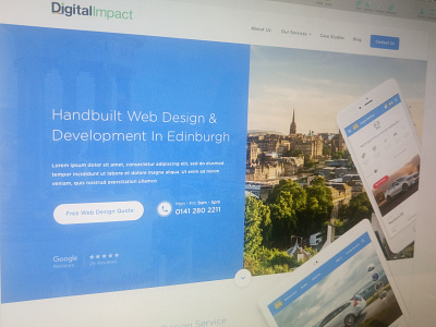 WIP - Landing Page Design design digital edinburgh impact landing page web