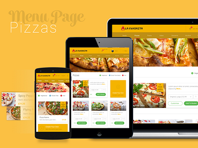 La Fav - Menu Page design digital glasgow impact pizza web