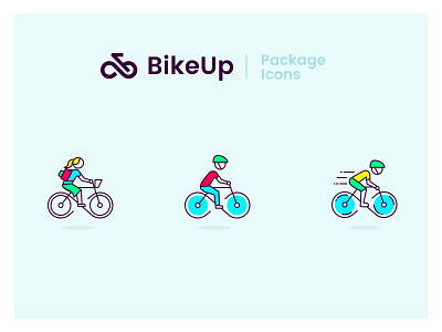 BikeUp Service Levels Custom Icons Design bike custom cycle design digital digitalimpact glasgow graphic icons ride web logo