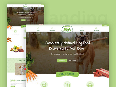 Bella & Duke Landing Page Design bella duke design digital digitalimpact dog food glasgow homepage landing page pet web