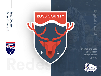 Ross County - Redesign Concept badge concept crest design football graphic logo perth redesign ross county scotland spfl