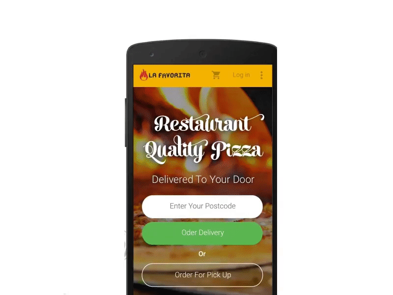 La Fav Pizza - User Journey design digital ecommerce food glasgow mobile responsive scotland store ui ux