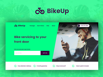 BikeUp - Full Completed Design bikeup branding cycle design digital glasgow mobile responsive ui ux web