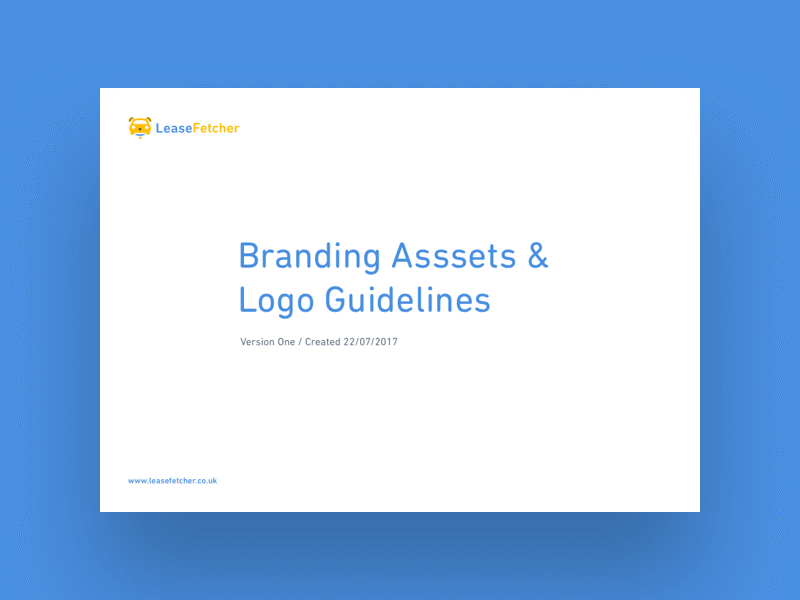 LeaseFetcher - Brand Guidelines brand guidelines branding colour design fonts graphic design guidelines icons logo minimal