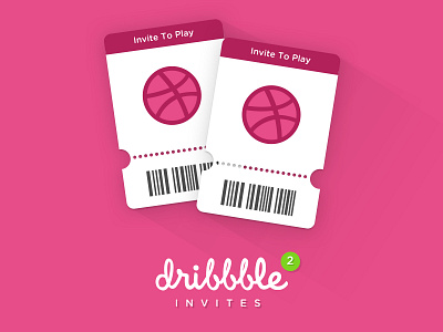 2 Invites draft dribbble dribbble invites dribbbleinvites giveaway invitation invite invites ticket two