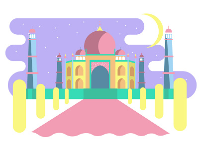 Taj Mahal design illustration india taj mahal vector vectorart