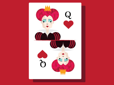 Happy Valentine & OFF WITH HIS HEAD! alice card poker red redqueen valentine vector wonderland