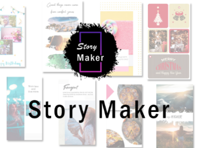 Story Maker, Story Editor, Story Template & Art branding logo