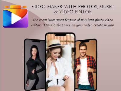 Video Maker With Photos, Music & Video Editor 3d graphic design
