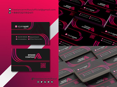 Professional Business Card - Modern Business Card Design adobe illustrator branding business card design card design design graphic design modern card design print design print ready design professional card two sided print