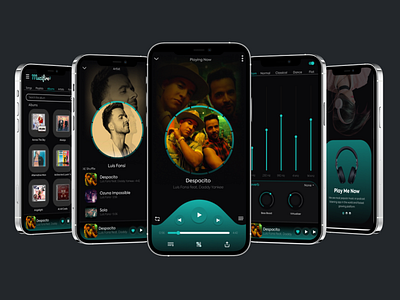 Music Player App branding design illustration logo music player music player app music player app ui ui ui music player uiux