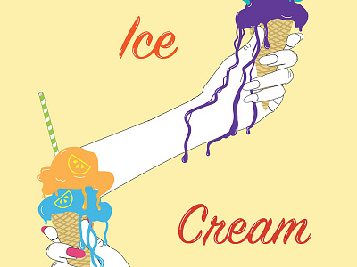 Ice Cream Social art design direction events ice cream illustration poster print social sweet