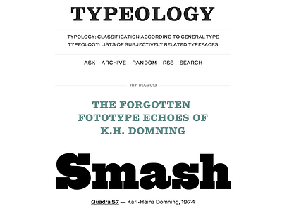 Typeology (version 0.1)