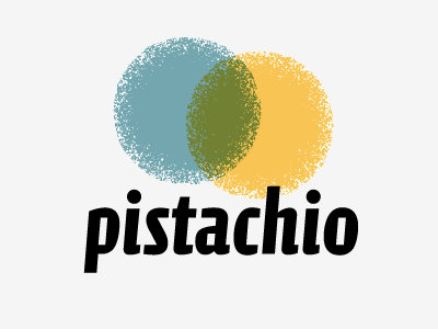 Pistachio logo concept calcite logo typography venn