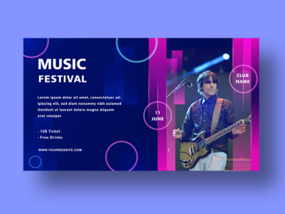 MUSIC FESTIVAL BANNER branding design graphic design illustration vector