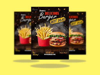 Fast Food Restaurant Flyer branding design graphic design photoshop
