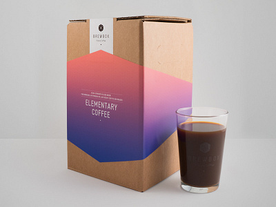 BREWBOX bag in box card board coffee cold brew gradient graphic design packaging third wave coffee