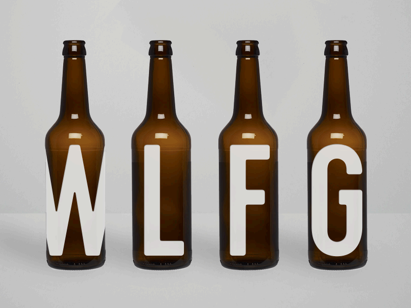 WOLFGANG BEER beer beer label black white graphic design label letters packaging typography
