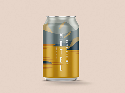 Motel Craft Brewery beer can beer label craft beer illustration landscape motel packaging travel vector