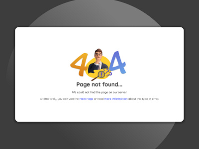 404 Page UI Design branding design typography ui ux