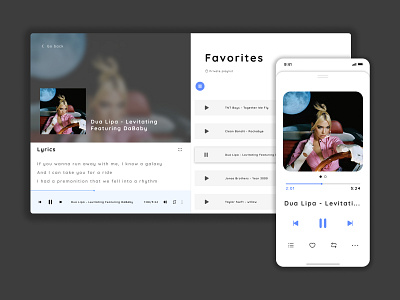 Music Player UI Design design mobile ui music music player typography ui ux web ui