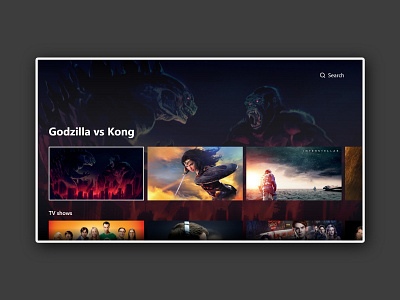 TV App UI animation app apple tv card design netflix tv typography ui ux