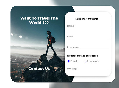 Contact Us Webpage contact us dailyui enquiry travel travelling travelling agency ui uidesign uiux user interface user interface design webdesign