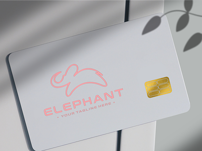 ELEPHANT SIMPLE LOGO DESIGEN INSPIRATION app branding company design elephant icon illustration lineart logo minimalis pink simple tagline here typography ui ux vector