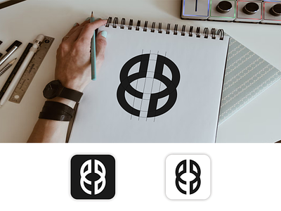 RB SIMPLE LOGO DESIGEN INSPIRATION app brahamb-logo brand branding design icon identity illustration logo minimalist modern rb typography ui ux vector
