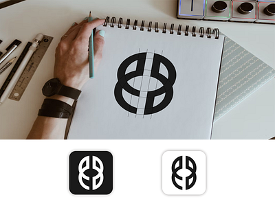 RB SIMPLE LOGO DESIGEN INSPIRATION app brahamb logo brand branding design icon identity illustration logo minimalist modern rb typography ui ux vector