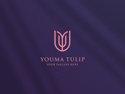 YOUMA TULIP LOGO DESIGEN INSPIRATION awesome braham logo brand branding design icon identity illustration logo luxury simple tulip typography vector youma youmat tulip