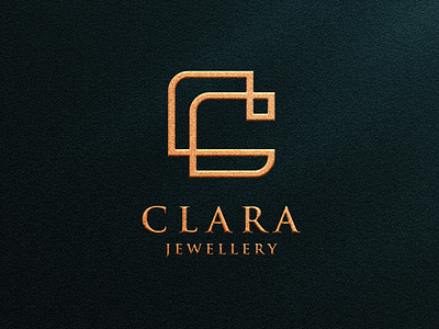 CLARA JEWELLERY LOGO DESIGEN INSPIRATION brahamb logo branding clara design gold icon illustration jewellery logo minimalist modern simple typography vector