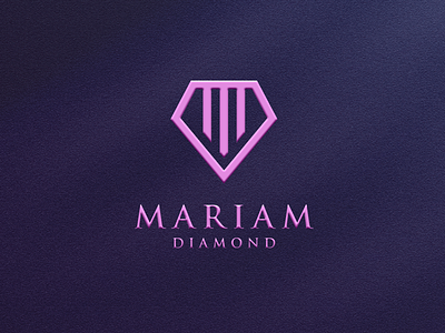 MARIAM DIAMOND LOGO DESIGEN INSPIRATION branding clean design diamond icon illustration logo mariam minimalist modern simple typography vector