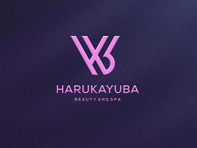 Harukayuba LOGO DESIGEN INSPIRATION barand branding clean design harukayuba icon illustration logo minimalist purple simple typography vector
