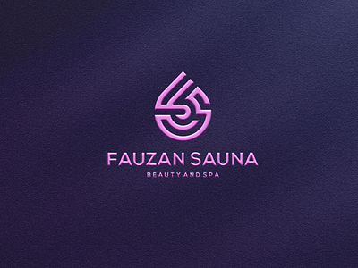 FS,Fauzan Sauna LOGO DESIGEN INSPIRATION beauty branding clean design fauzan icon illustration logo modern purple sauna simple spa typography vector