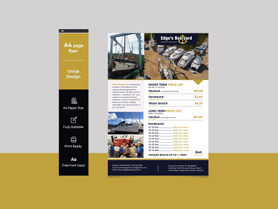 Creative Corporate Business Flyer Design boatyard flyer broucher business flyer