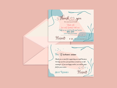 Thank you card Design businesscards post card thankyou card design