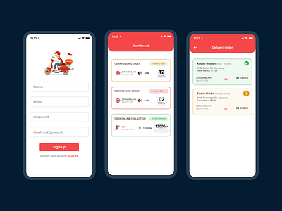 Delivery Boy App Design