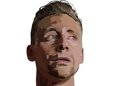 Tom Hiddleston portrait design illustration portrait vector