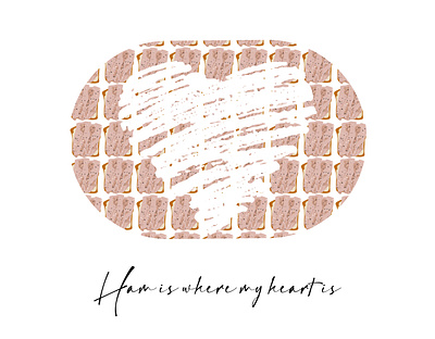 ham is where my heart is branding design graphic design illustration logo portrait vector