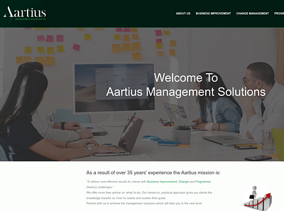 Aartius Management Solutions | Redesign | WordPress design redesign ui ux web website wordpress