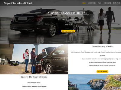 Airport Transfers Belfast | Redesign | Wix to WordPress design redesign ui ux web