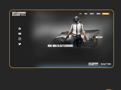 Battelgrounds Mobile India Web Redesign adobe xd ui web design