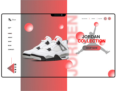 Shoes Store ui design adobe xd design photoshop typography ui web design