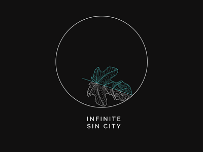 Infinite Sin City Logo Design circle logo fig leaf futuristic logo infinity logo minimalistic logo modern logo shopping logo