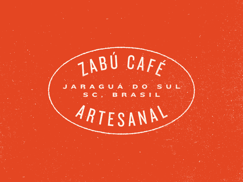 Zabú Café branding brazil café coffee handmade icon id logo patch red retro vintage
